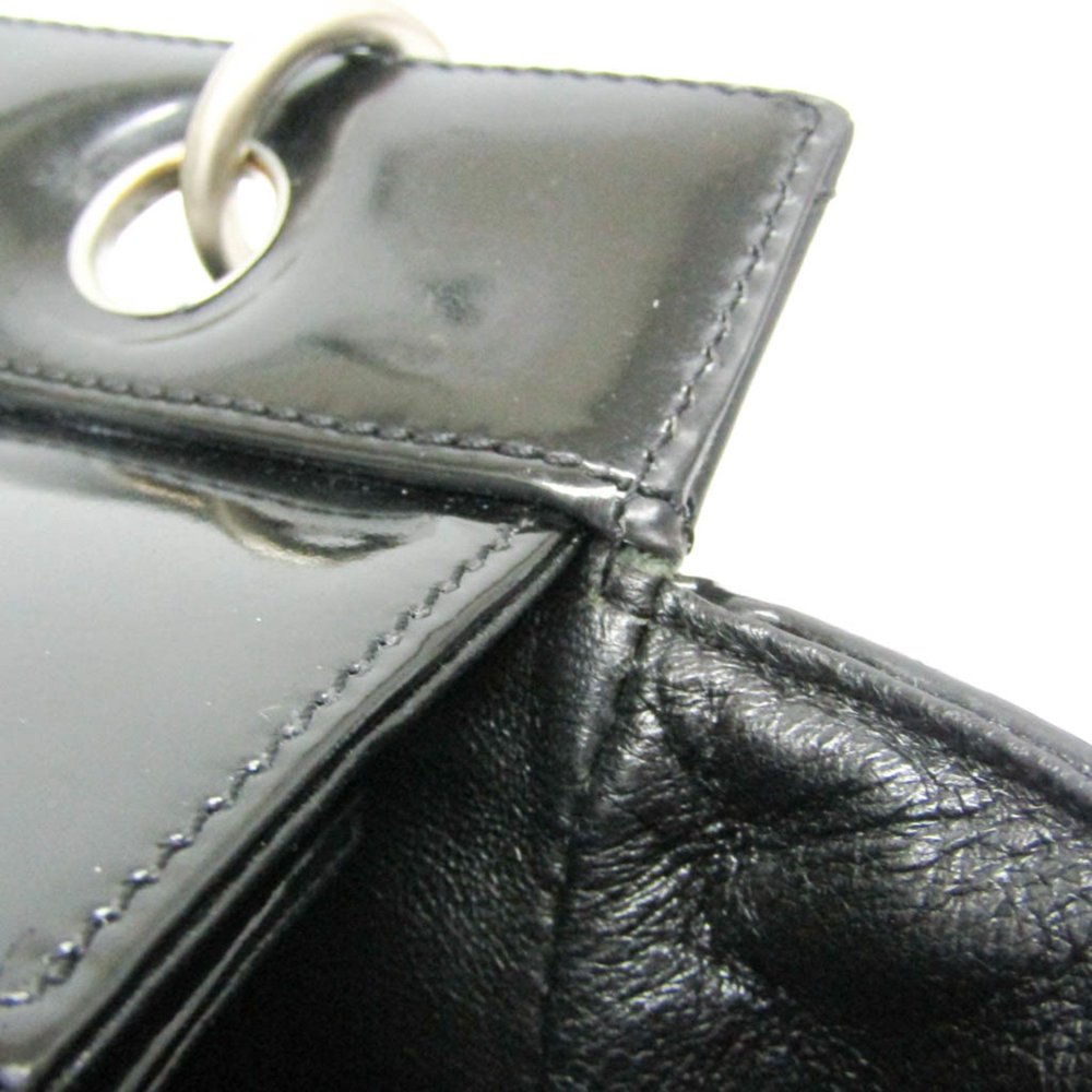 CHANEL Matelasse Chain Handle Patent Leather Handbag Black - Picture 14 of 16